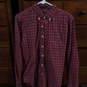 Red and Blue Checkered Button Up